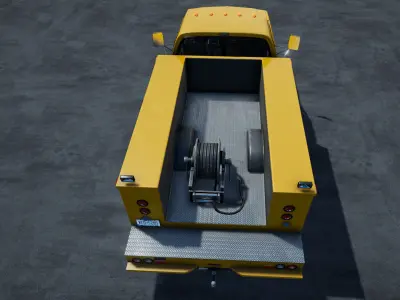 80s Service Truck unity asset Low-poly 3D model