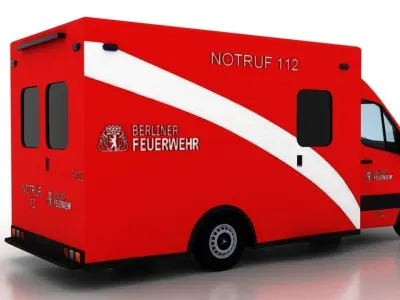 Mercedes Benz Sprinter 2015 Truck Germany Ambulance 3D model