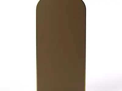 Streamline Wide Arch Floor Mirror Antique Brass Low-poly 3D model