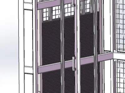 Heavy-duty reciprocating elevator  3D model