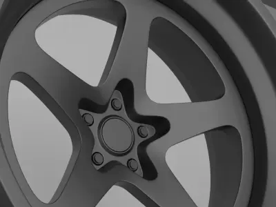 VT Forged GT5X Wheels Low-poly 3D model
