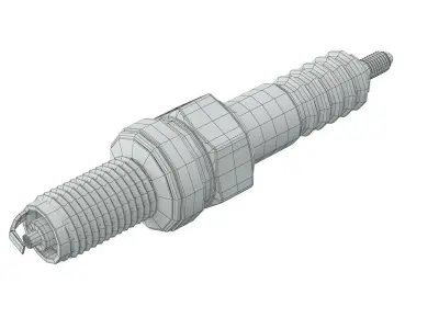 Spark Plug 3D model from CGTrader - UV Mapped
