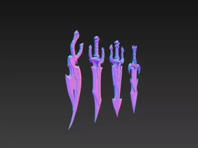 Fantasy Sword Mega Pack - Premium High-Detail 3D Model 3D model