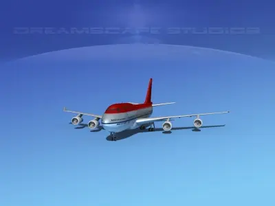 Boeing 747-400 Northwest Airlines 3D model