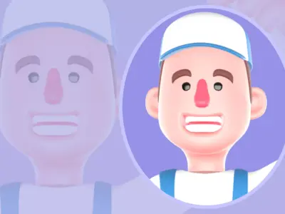 Stylized 3D Mechanic Character - Cartoon Spark Plug Rider 3D model