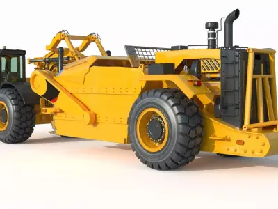 Wheel Tractor Scraper 637K 3D model