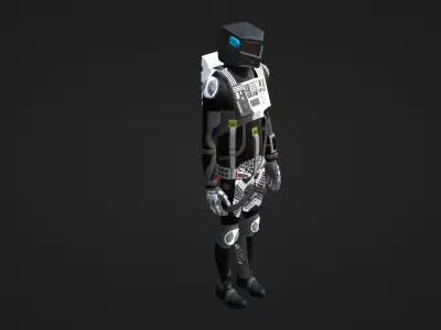 Robot Soldier - Assault Soldier Low-poly 3D model 25