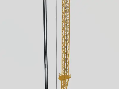 Tower Crane Low-poly 3D model 2