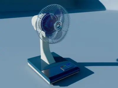 Japaneses Retro Fan Free 3D model