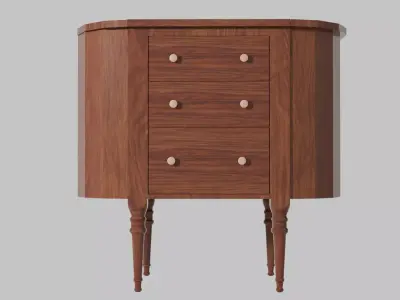 Antique Martha Washington Sewing Table Low-poly 3D model