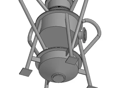 Wastewater cyclone station 3D model