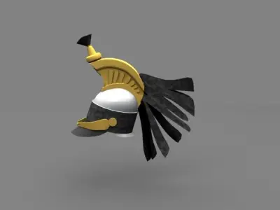 French CUIRASSIER HELMET Low-poly 3D model