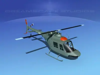 Bell OH-58B Australian Army 1 3D model