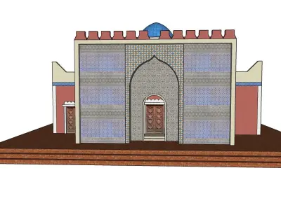 Persian Courthouse Low Poly Model Low-poly 3D model