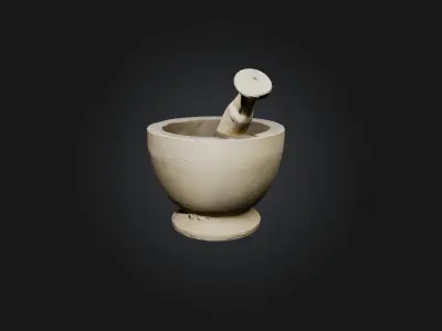 Mortar Low-poly 3D model