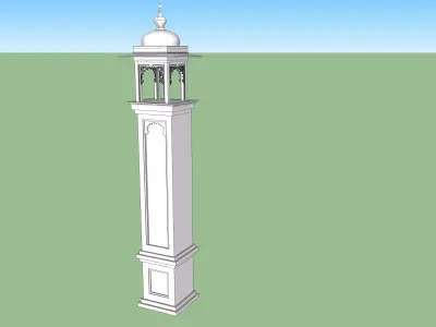indian jodhpuri stone piller column 3D model