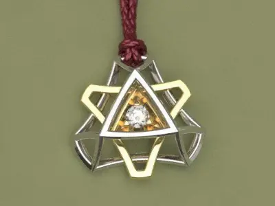 Go diamond pendant - original 3D print model