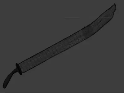 Battle Worn Dark Sword 3D model