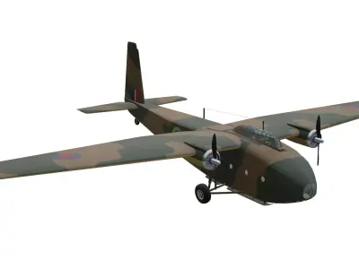 General Aircraft GAL58 Hamilcar X Low-poly 3D model