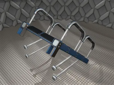 Sci-Fi Stairs - 25 - Blue Version Low-poly 3D model