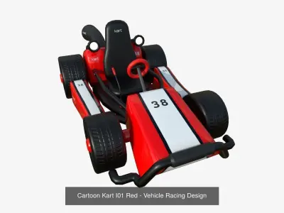 10 Cartoon Kart I Collection - Vehicle Racing Design 3D Model Pack purchase