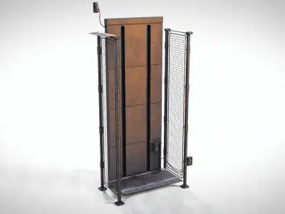 Industrial Elevator PBR Low-poly 3D model