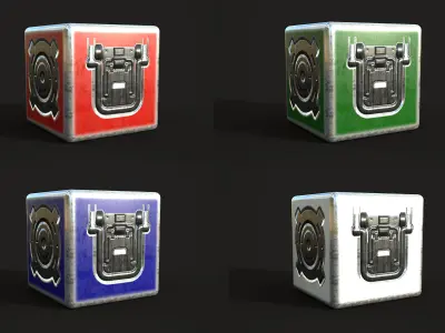 Sci-Fi Box Low-poly 3D model buy