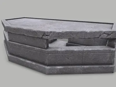 Military Bunker 7 Low-poly 3D model