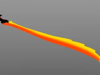 Fire Sword 3D model purchase