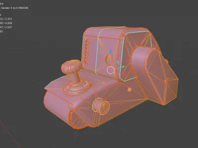 Realistic Power Tool Belt Sander 3D Model with PBR Texture Low-poly 3D model