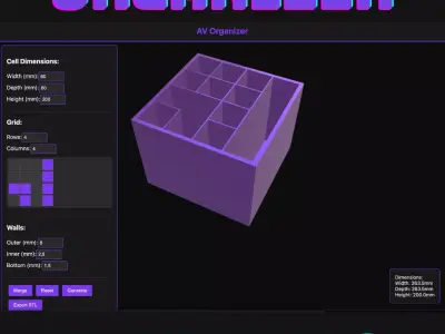 AV Organizer Stl Generator in you browser 3D print model