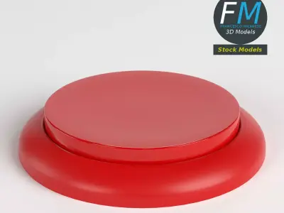 Round button Low-poly 3D model