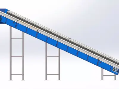 Transportadores Industriais Perfis Metalicos Modelos Cad 3d 3D model