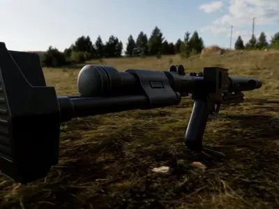 E-11D Death Trooper Blaster Low-poly 3D model