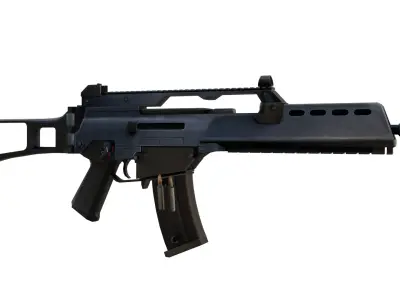 HK G36KV 3D Model High Detail Game Ready Rigged Low-poly 3D model