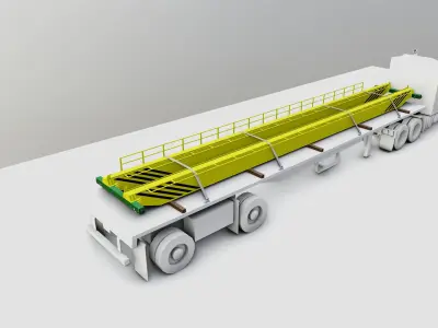 CARGO MODELS FOR TRUCK TRAILER-Overhead Crane Type-1 3D model