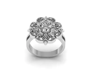 Flower Ring Design For Women  3D print model