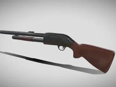 Pump Shotgun 3D model buy