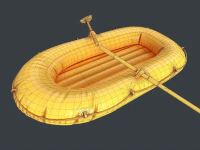 Inflatable Boat 1 PBR Game Ready Low-poly 3D model