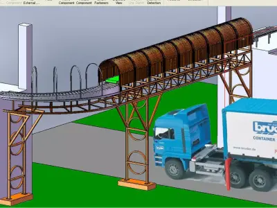 Overhead Conveyor Project Free 3D model