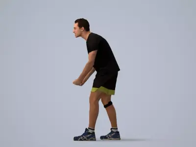 00510Gael007 - Adult Caucasian man standing in basketball 3D model