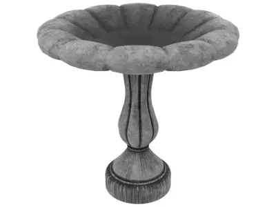 Bird Bath 3 Old  Low-poly 3D model