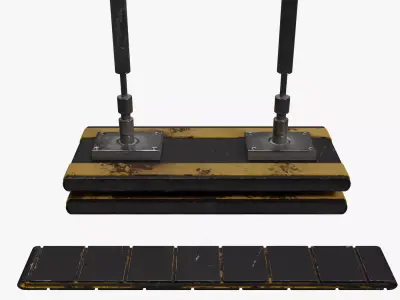 Industrial conveyor roller Low-poly 3D model