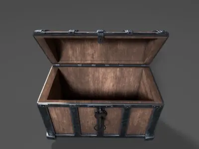 Treasure chest Free low-poly 3D model