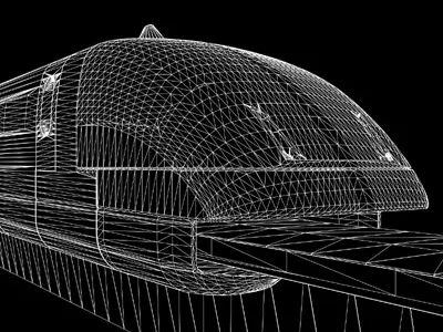 MagLev Train 3D model