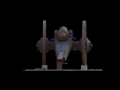 Yongdudondae Cannon in Ganghwado Island 3D model
