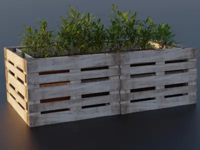 Realistic European Pallets in 3D Industrial Logistics Low-poly 3D model