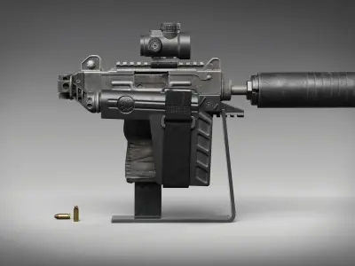 UZI PRO IWI Low-poly 3D model