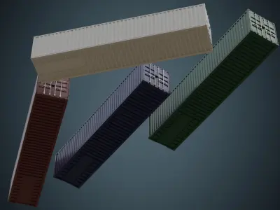 Cargo Container 3A Low-poly 3D model