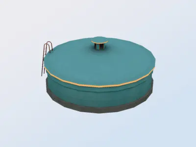 WBKK WATERTANK Kota Kinabalu Low-poly 3D model